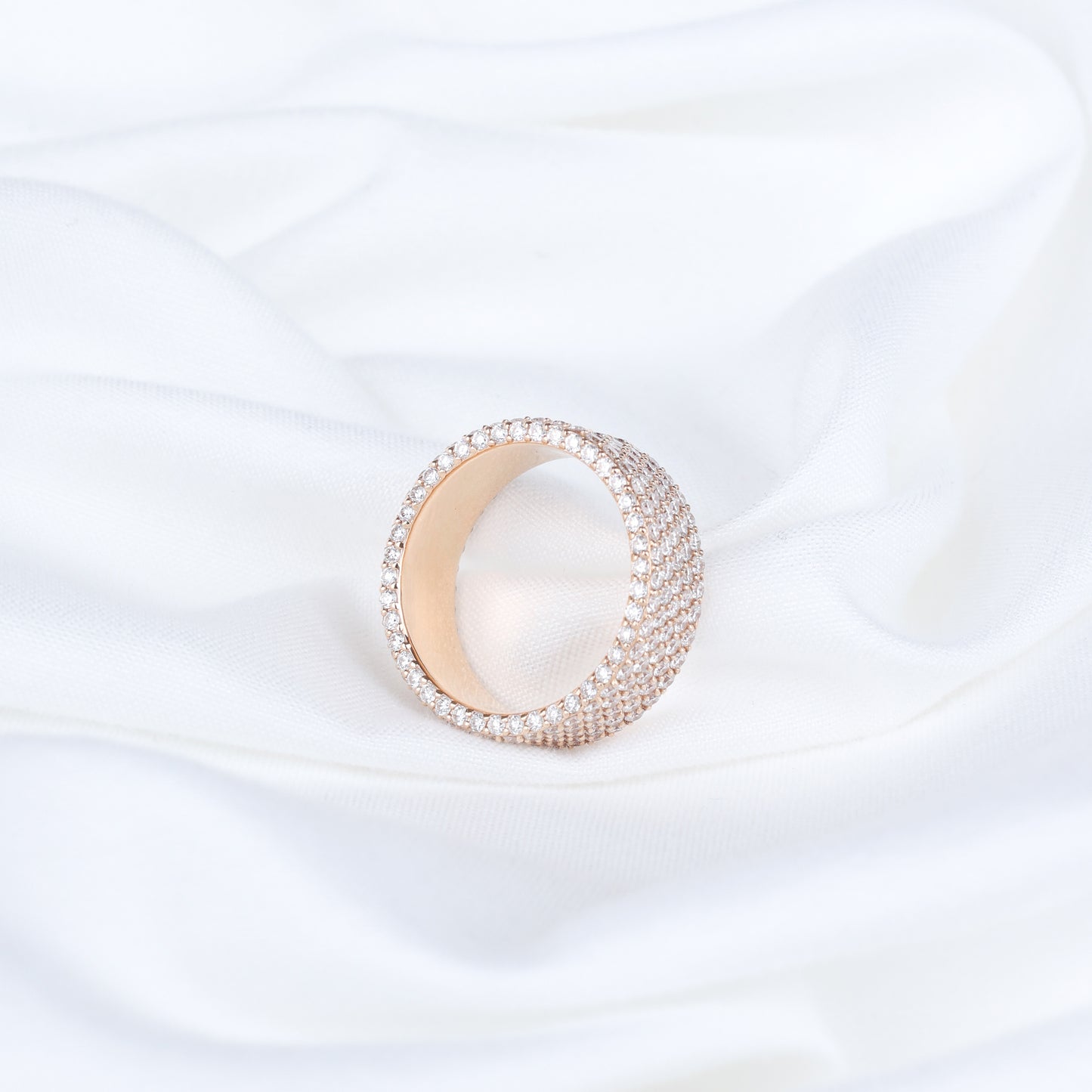 Pavé Diamond Ring, 5 Row