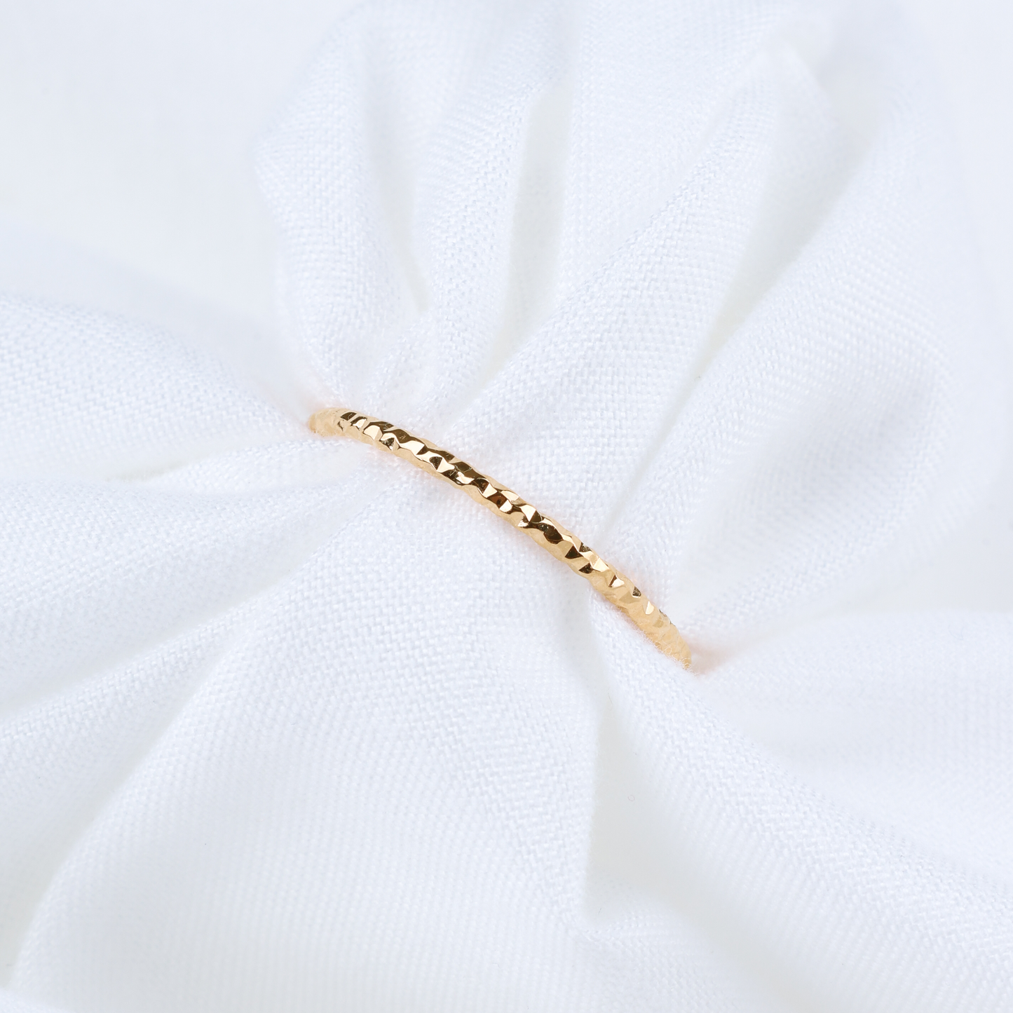 Hammered Slim Band Ring