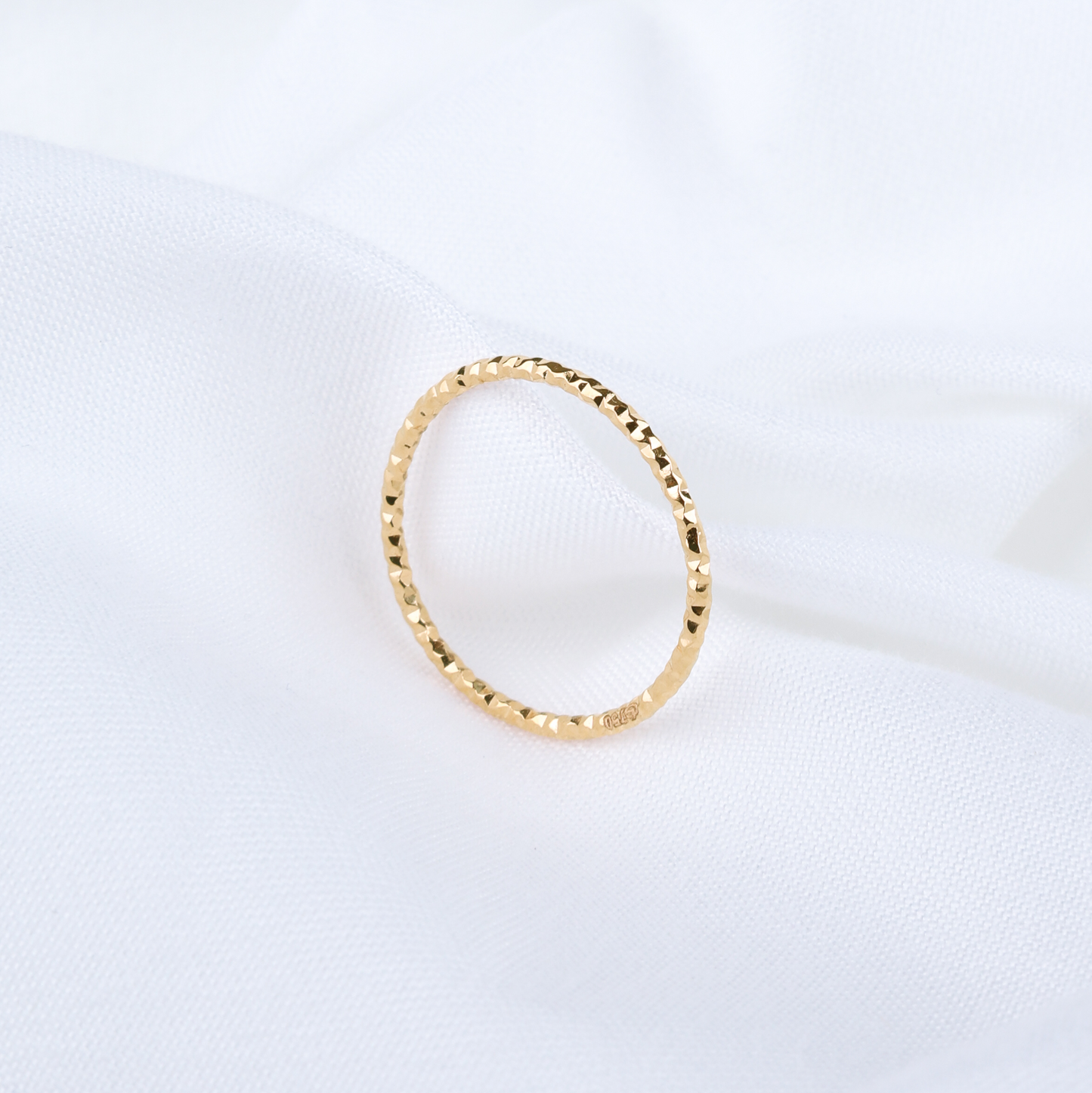 Hammered Slim Band Ring