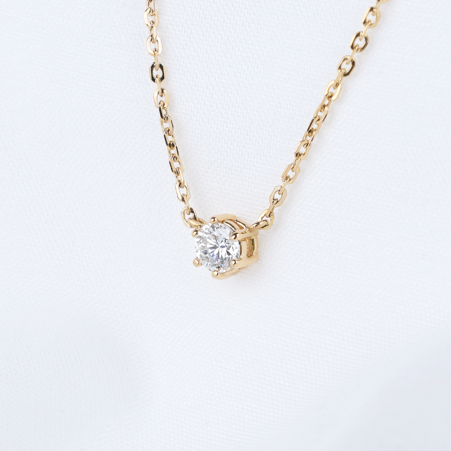 6 Prong Lab Grown Diamond Solitaire Necklace