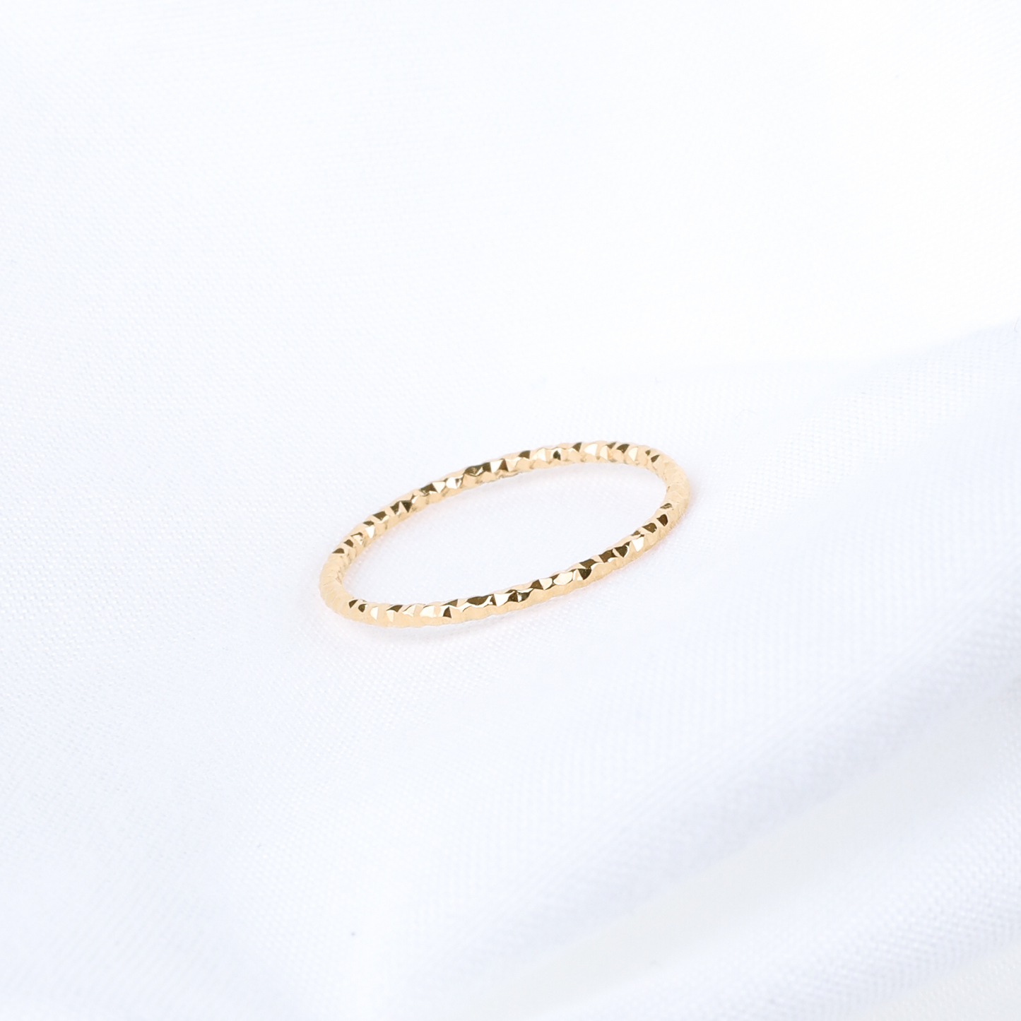 Hammered Slim Band Ring