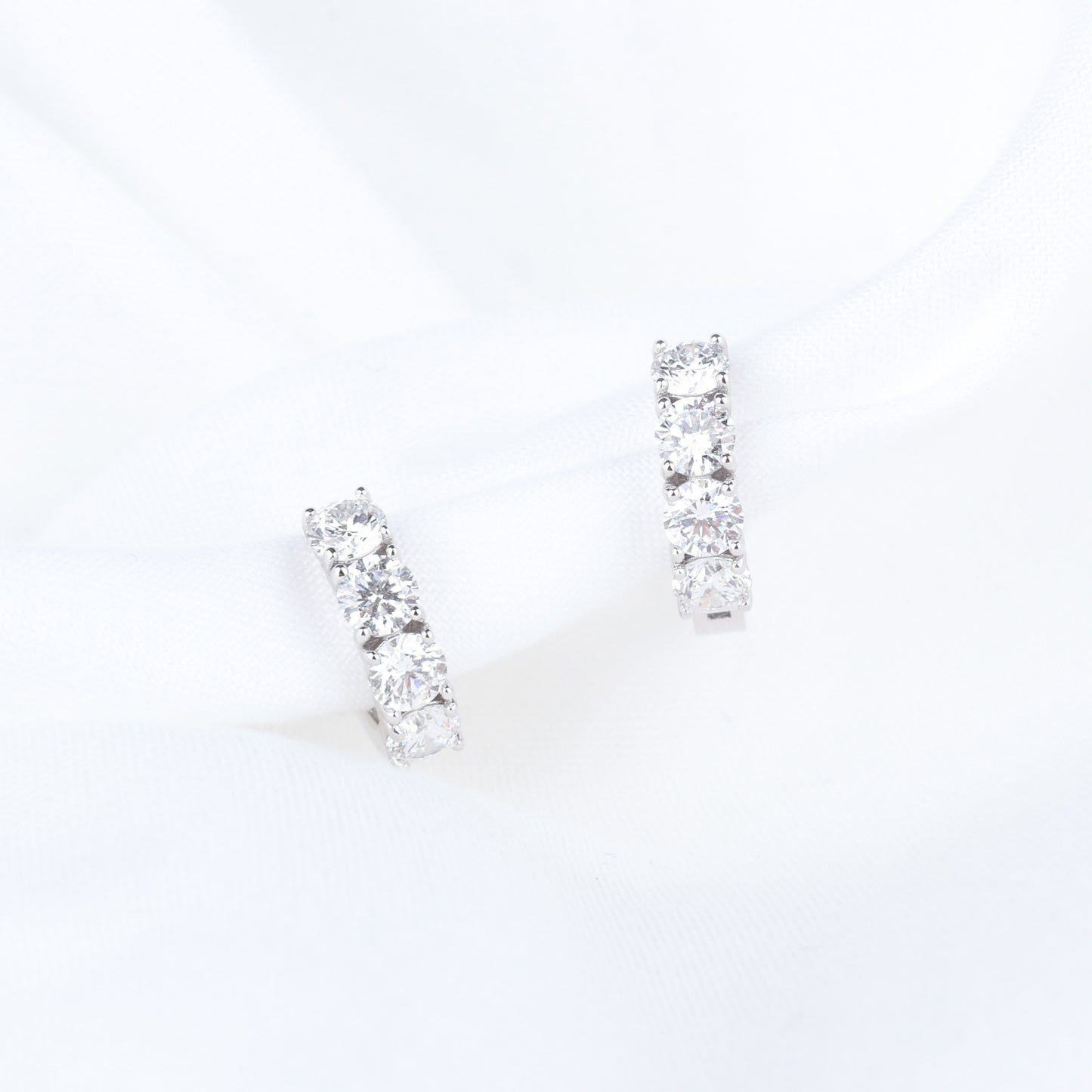 1.6 CTW Lab Grown Diamond Hoop Earrings