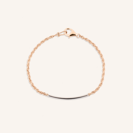 Two Tone Double Link Bracelet