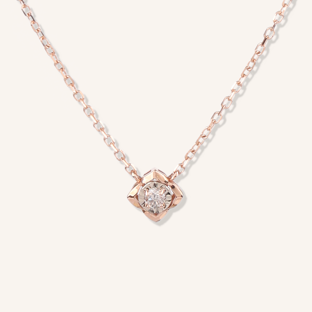 Golden Petal Brown Diamond Necklace