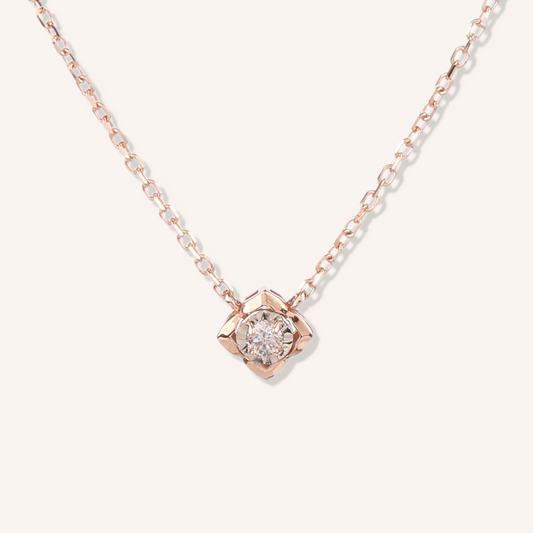 Golden Petal Brown Diamond Necklace