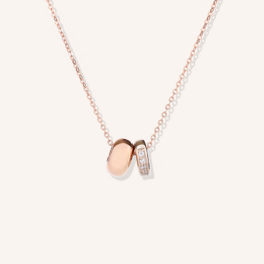 Two-Tone Duo Ring Necklace