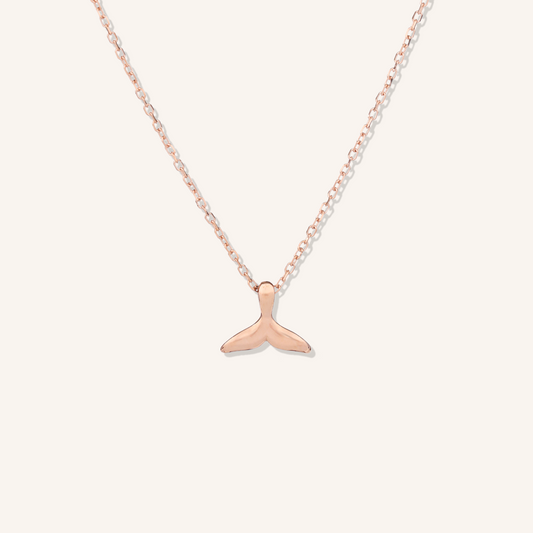 Whale Tail Necklace, Soft Curve