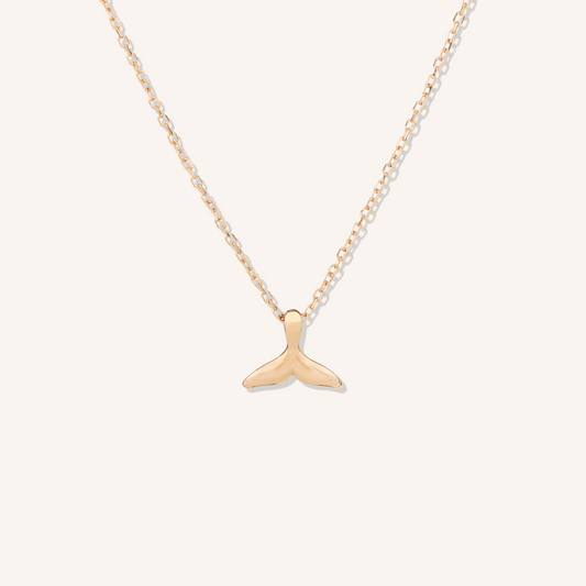 Whale Tail Necklace, Soft Curve