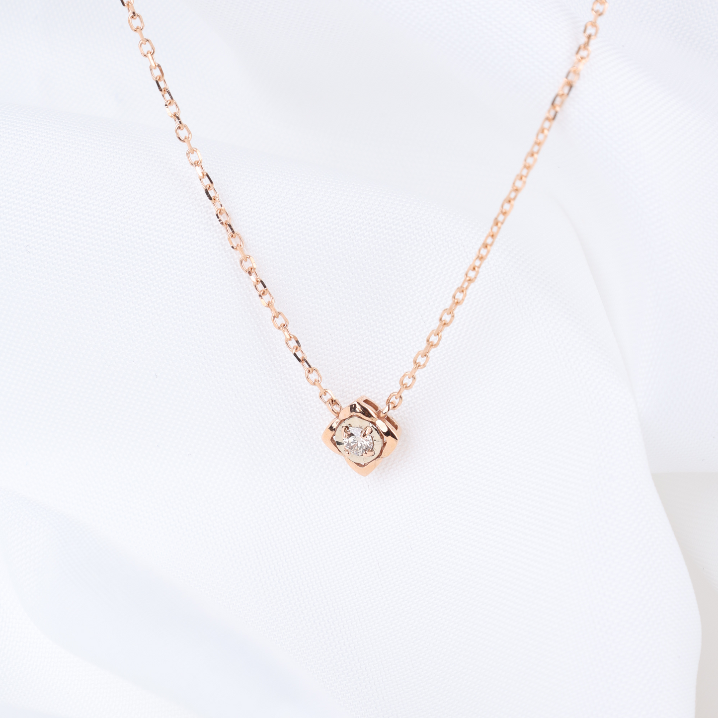 Golden Petal Brown Diamond Necklace