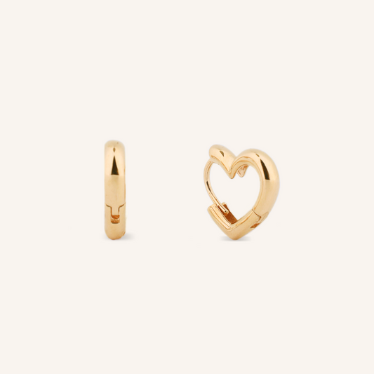 Heart Hoop Earrings