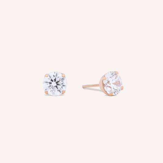 4 Prong Solitaire Stud Earrings