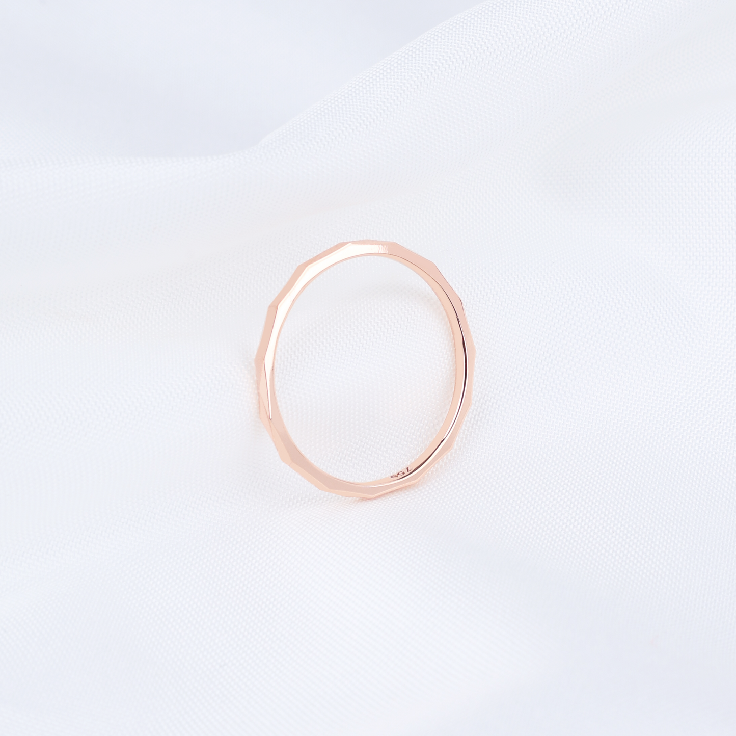 Faceted Slim Band Ring
