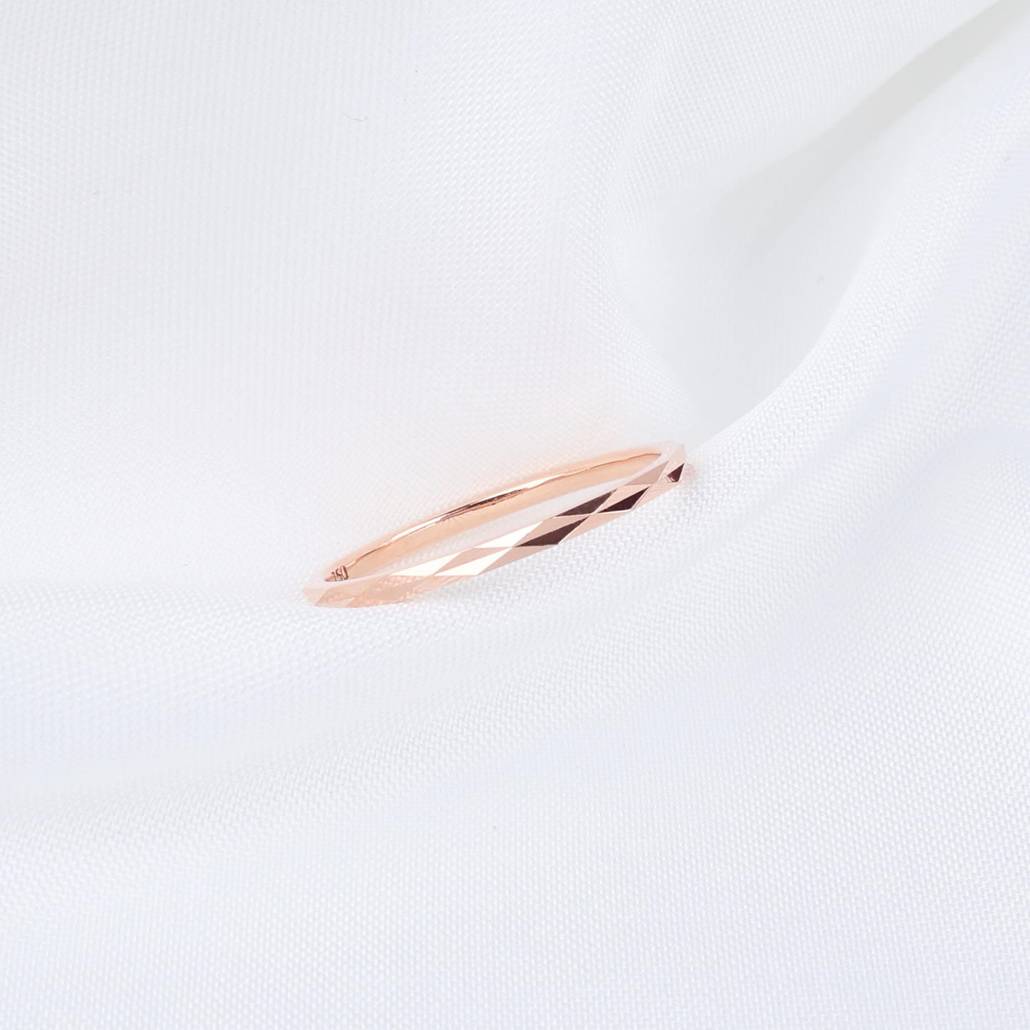 Faceted Slim Band Ring