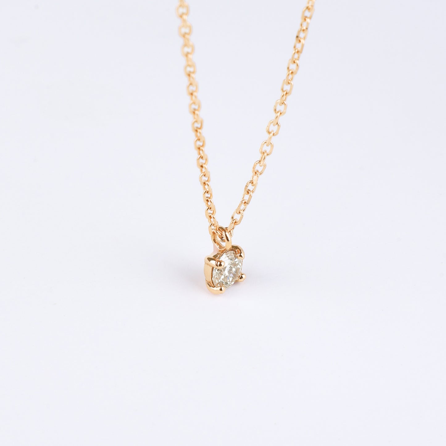 Four Prong Lab Grown Diamond Solitaire Necklace