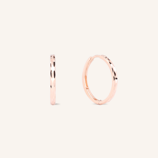 Faceted Hoop Earrings