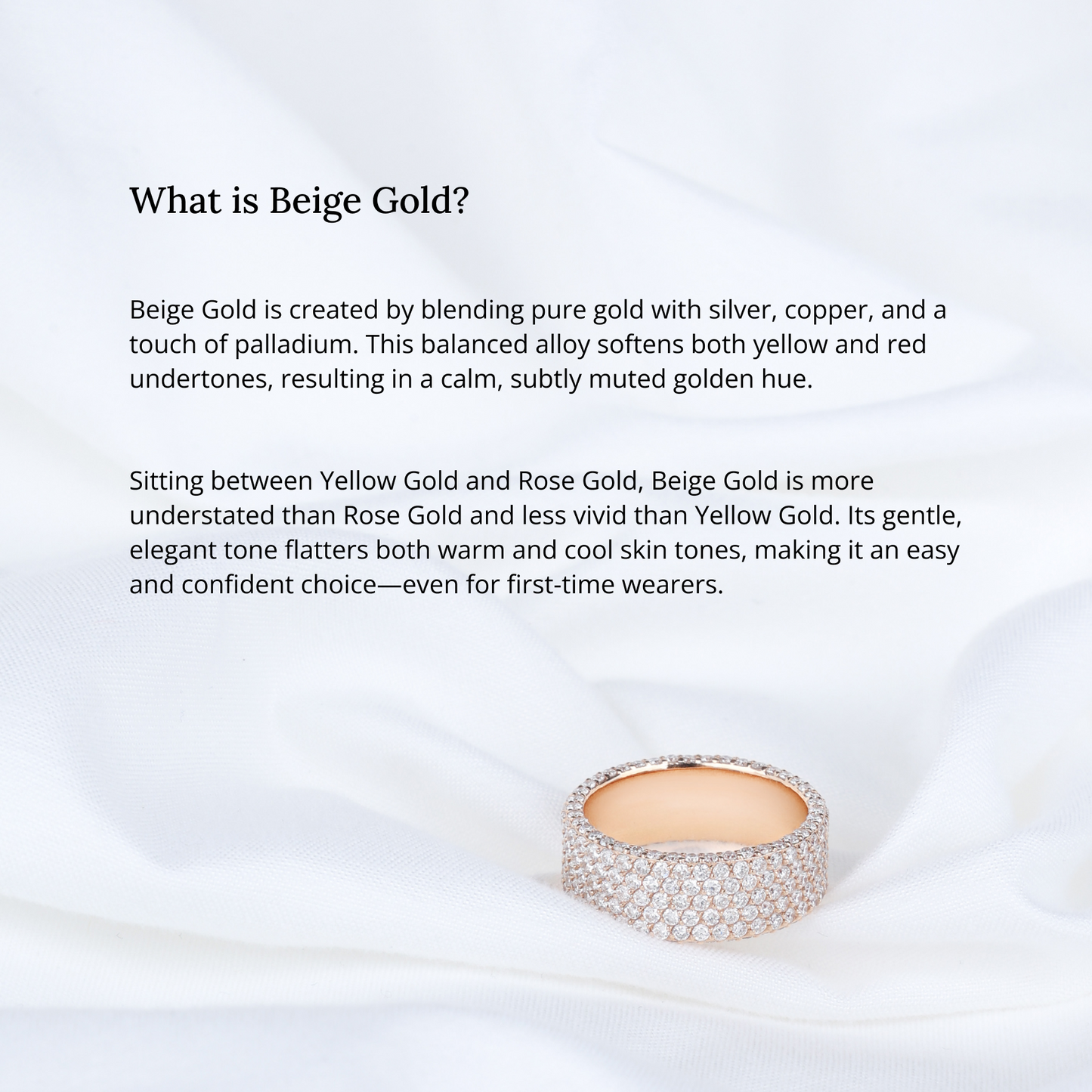 Pavé Diamond Ring, 3 Row