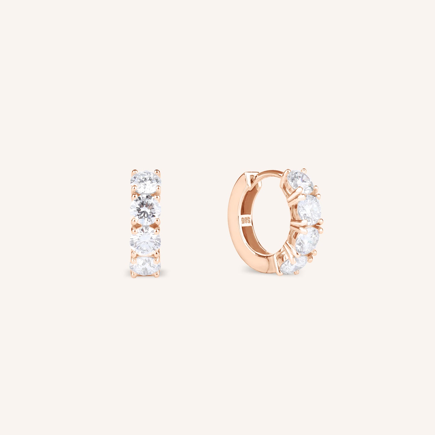 1.6 CTW Lab Grown Diamond Hoop Earrings