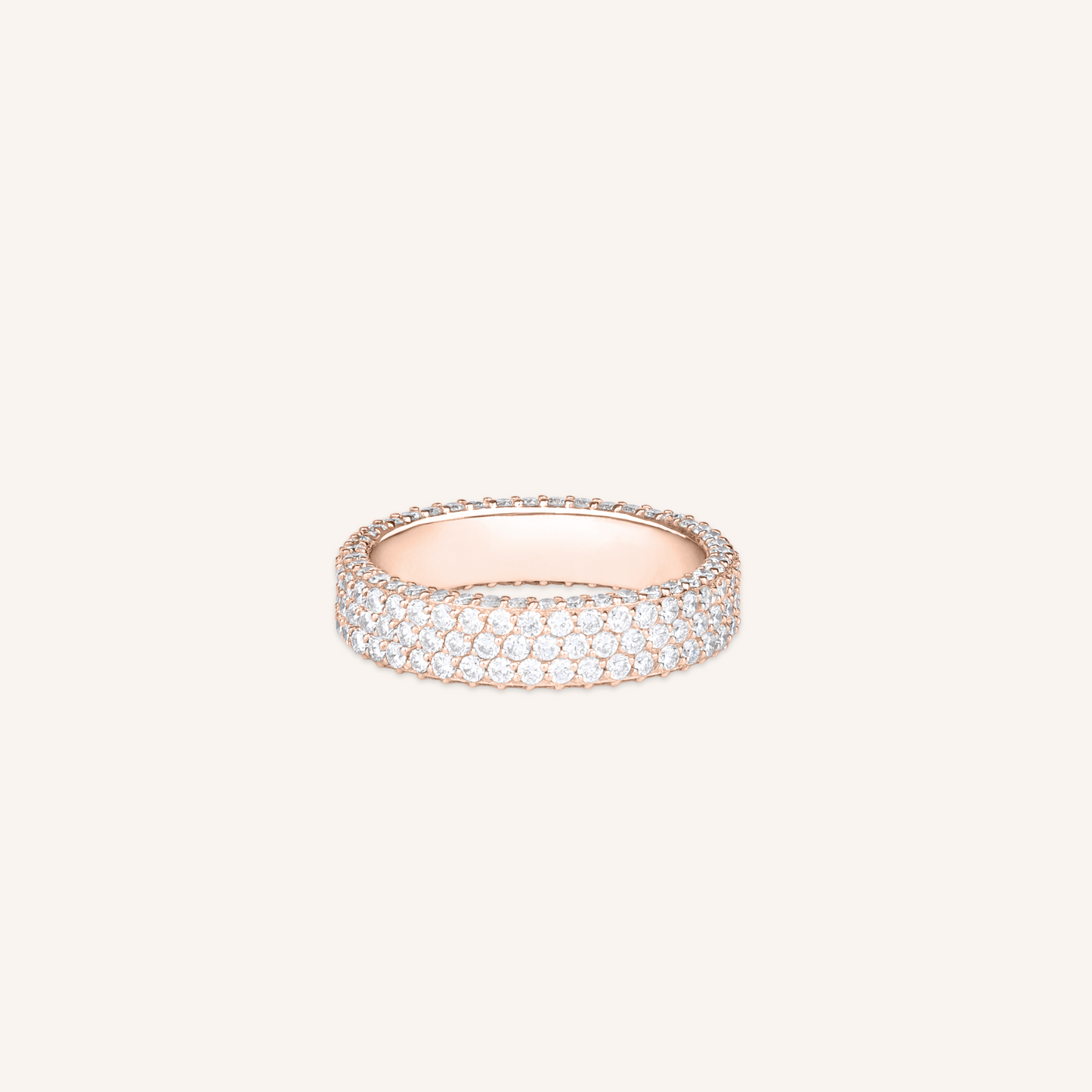 Pavé Diamond Ring, 3 Row