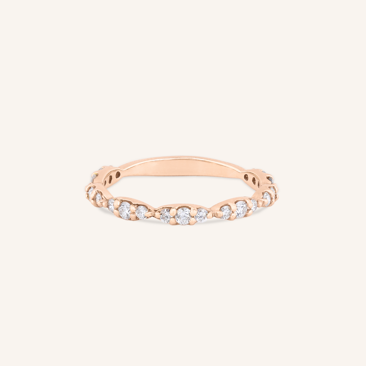 Lab Grown Diamond Marquise Half Eternity Band
