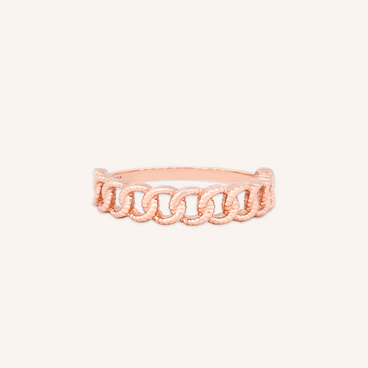Milgrain Chain Link Band Ring