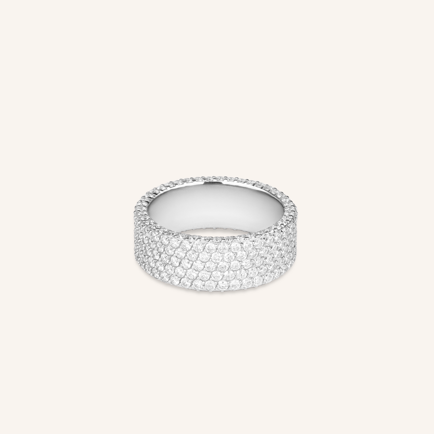 Pavé Diamond Ring, 5 Row