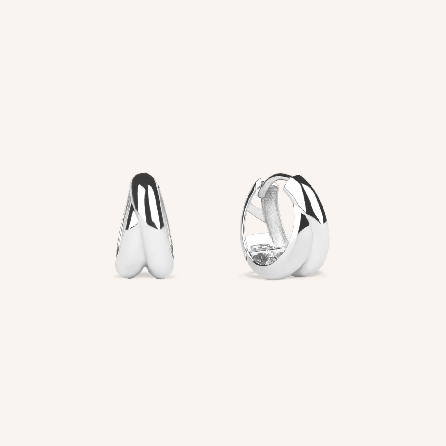 Double Curve Hoop Earrings