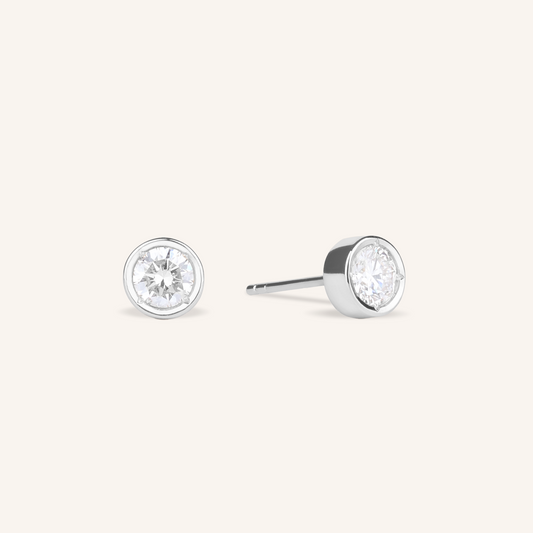 0.3ct Lab Grown Diamond Bezel Stud Earrings