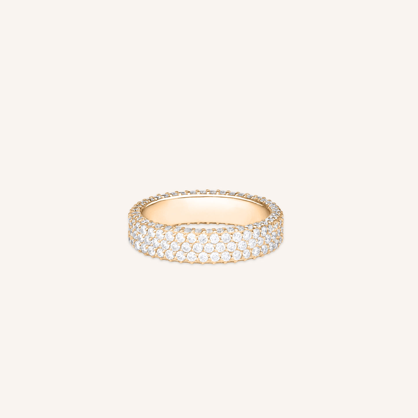 Pavé Diamond Ring, 3 Row