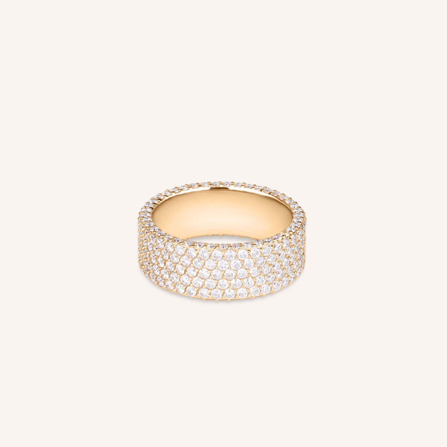 Pavé Diamond Ring, 5 Row
