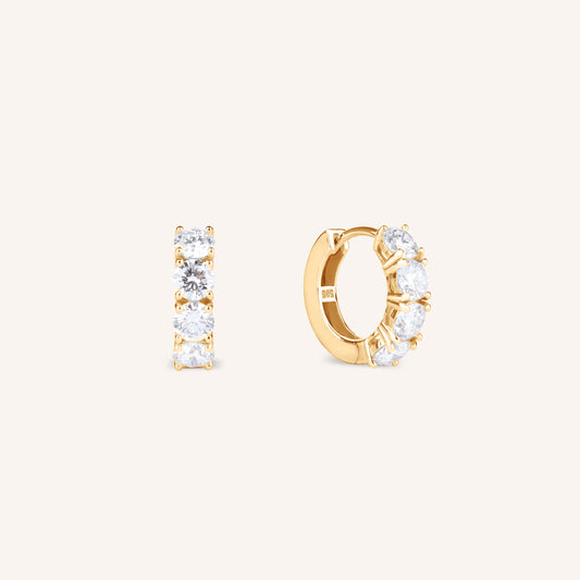 1.6 CTW Lab Grown Diamond Hoop Earrings