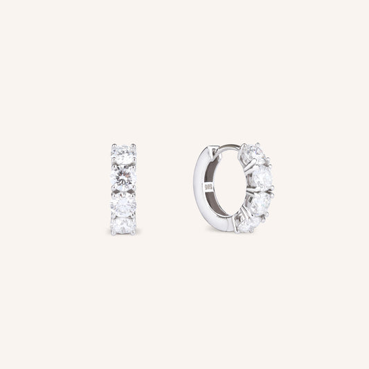 1.6 CTW Lab Grown Diamond Hoop Earrings