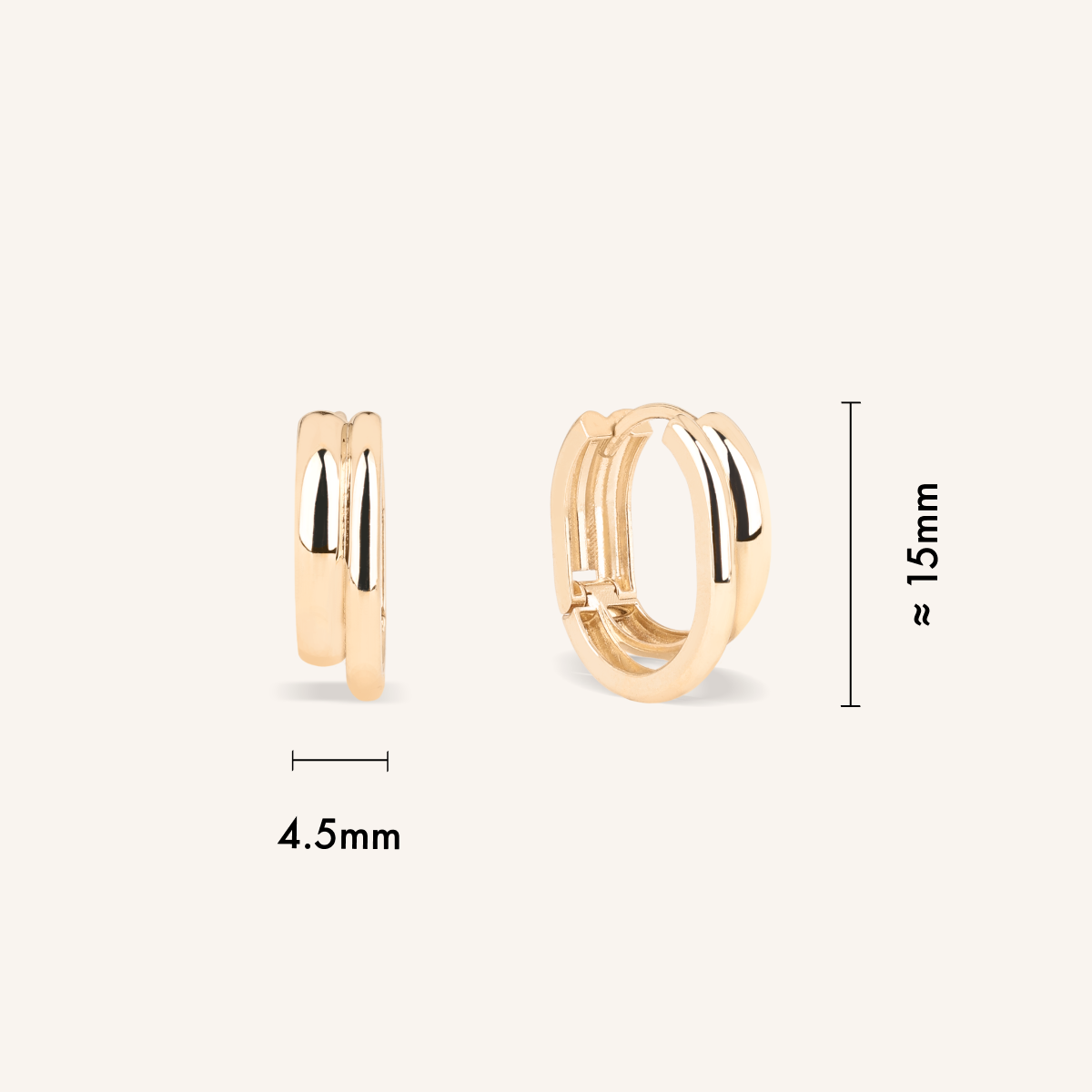 Double Band Hoop Earrings