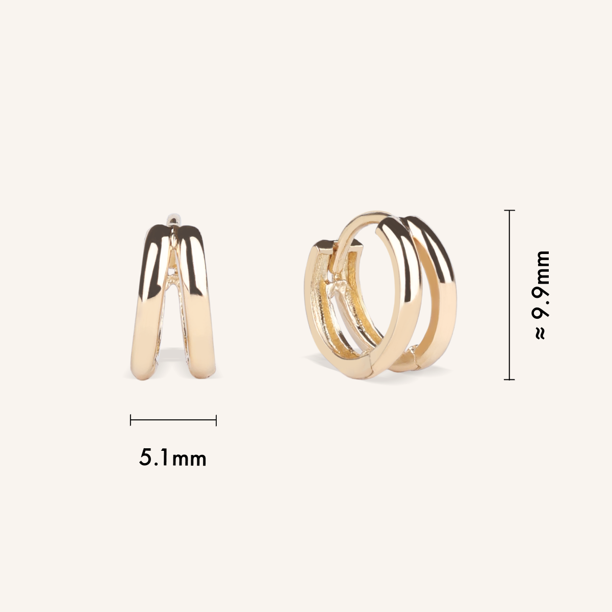 Double Loop Hoop Earrings