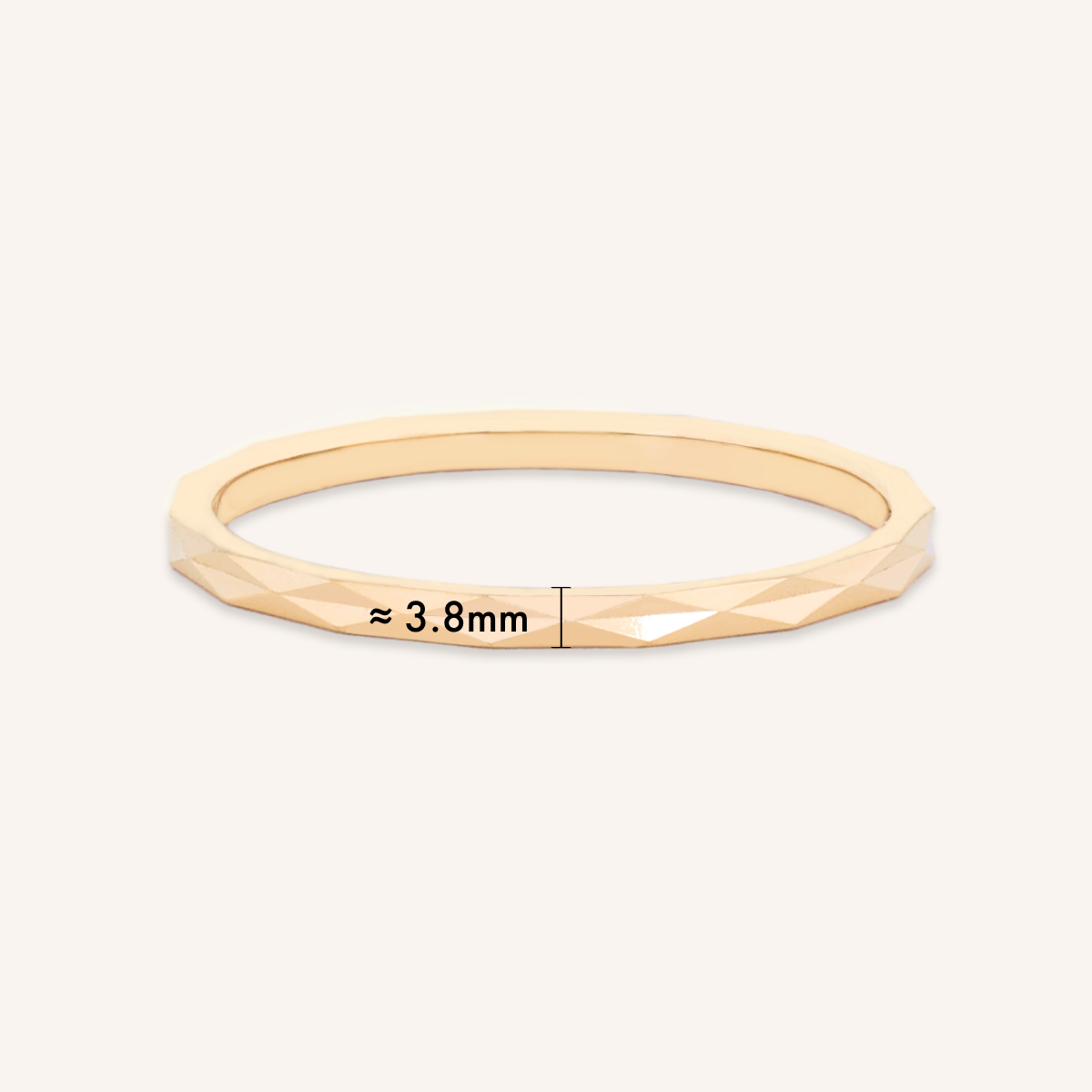 Faceted Slim Band Ring