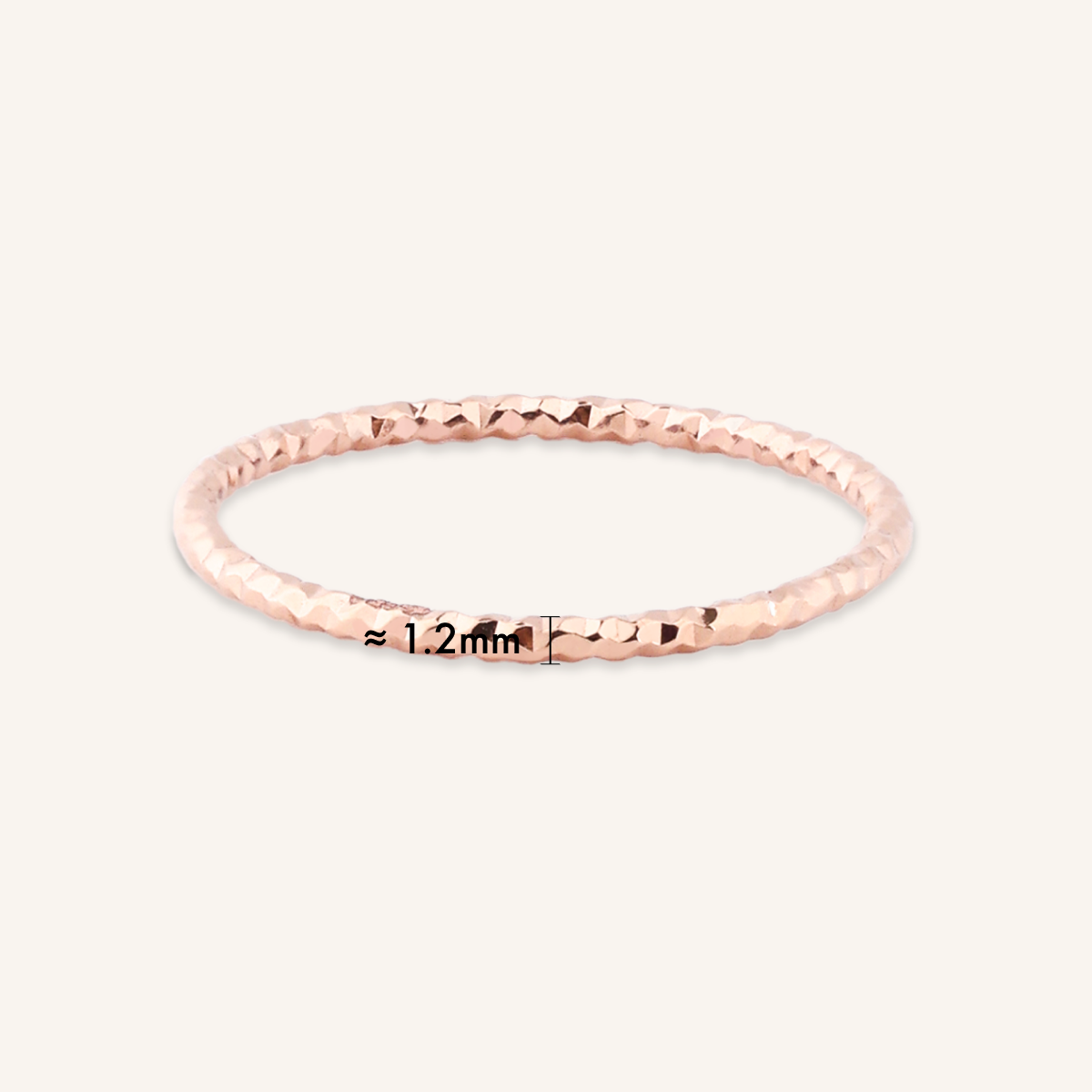 Hammered Slim Band Ring