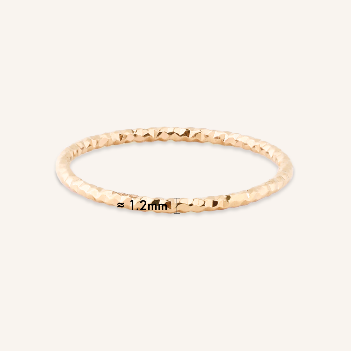 Hammered Slim Band Ring
