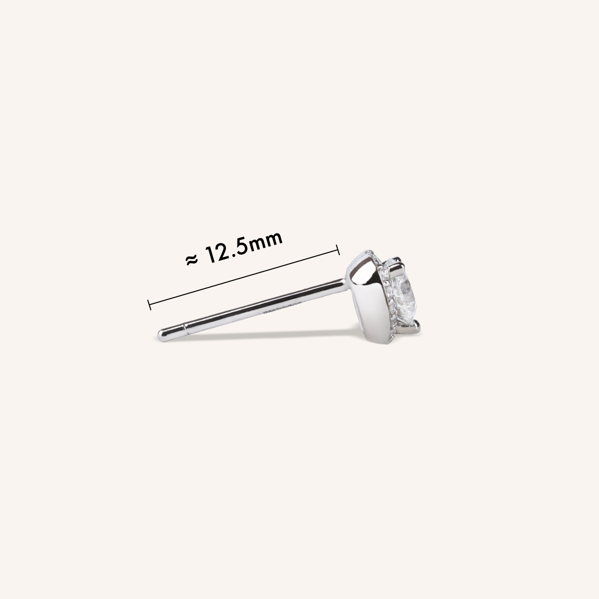 Heart Halo Stud Earrrings