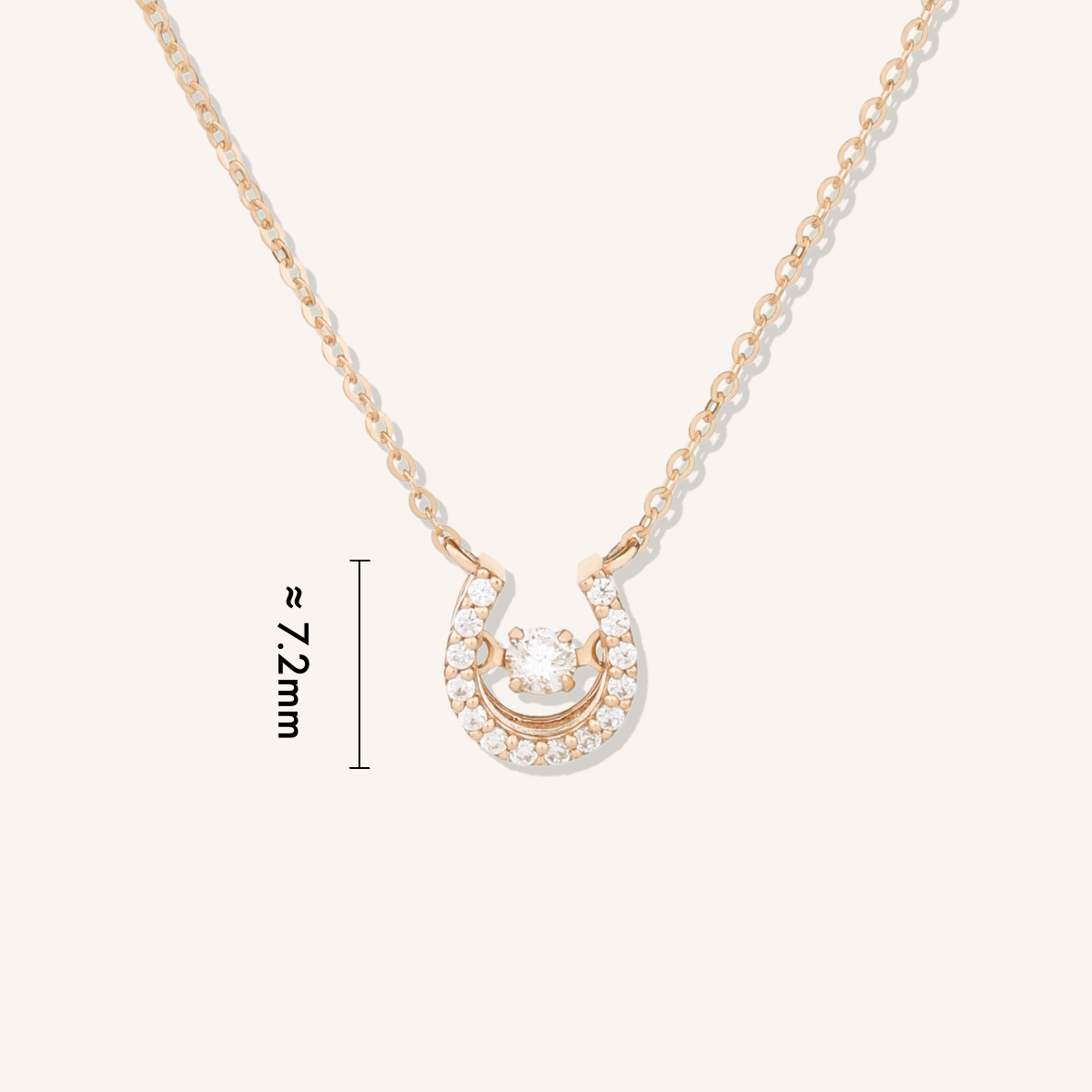 Dancing Stone Horseshoe Halo Necklace