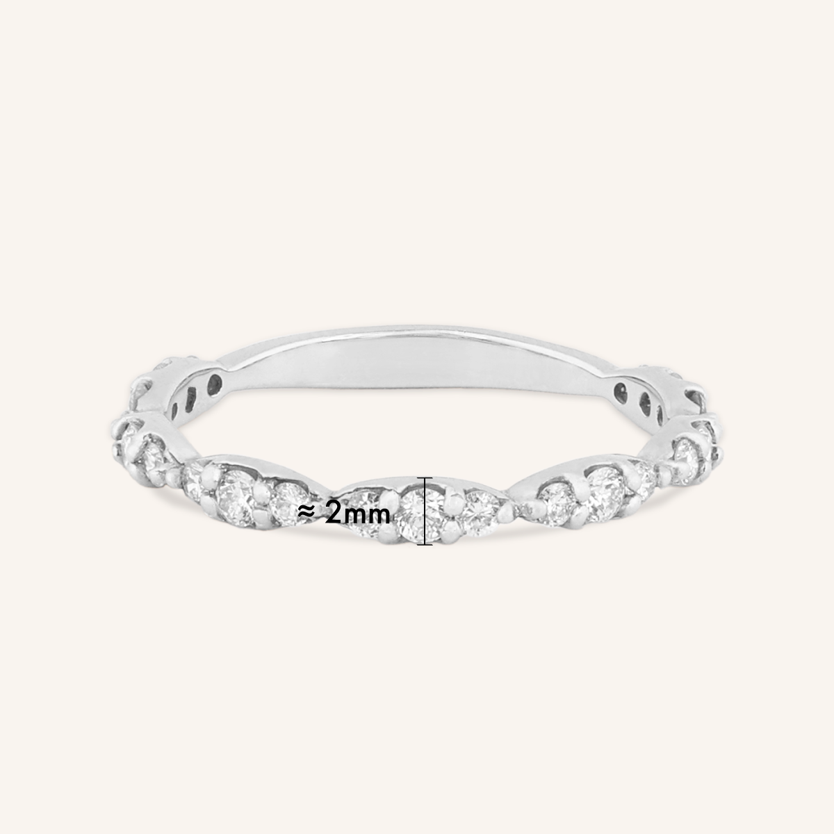 Lab Grown Diamond Marquise Half Eternity Band