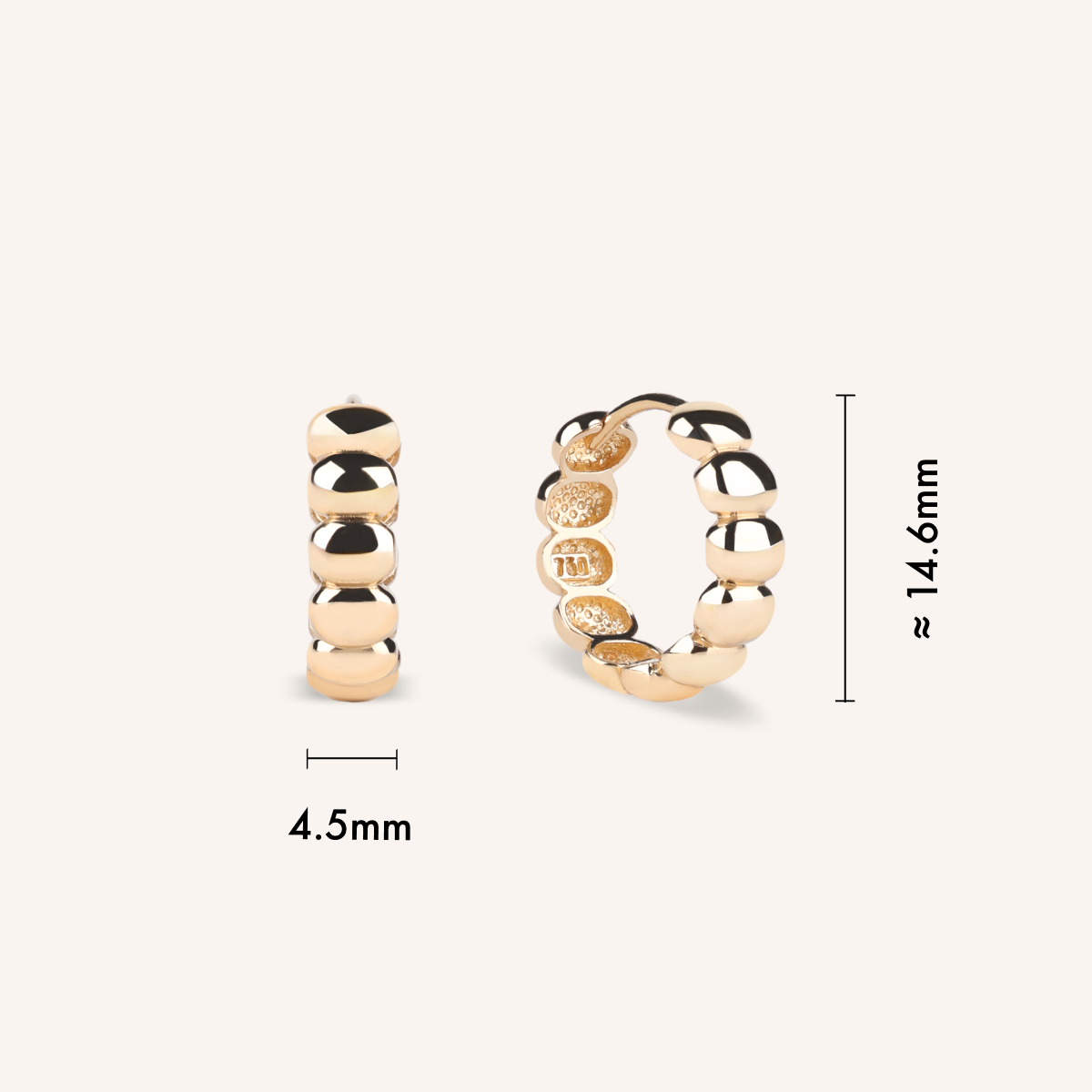 Pebble Hoop Earrings