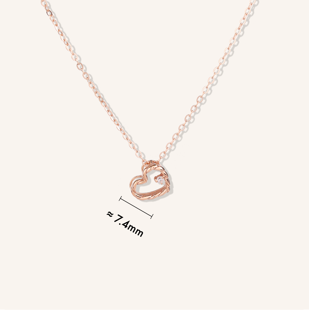 Twist Heart Necklace